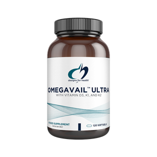 OmegAvail Ultra TG with Vitamin D3, K1, K2, Lipase 120 Softgel