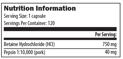 BHC120 06-2020 Nutrition Information