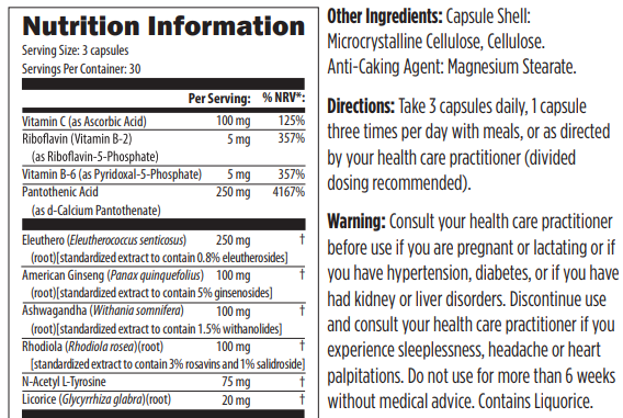 ADP090 03-2020 Nutrition Information